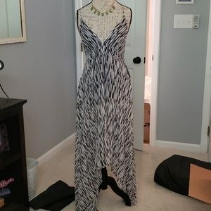 Beautiful Black and Gold High-Low Dress